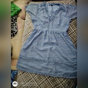 SHEIN Blue Floral Midi Dress